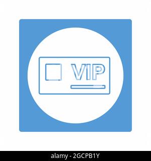 Vector Graphic of VIP Card - White Moon Style - simple illustration. Editable stroke. Design template vector.outline style design.Vector graphic illus Stock Vector