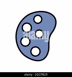 Icon Vector of Color Palette Part 2 - Dark Blue Style - simple illustration. Editable stroke. Design template vector.outline style design.Vector graph Stock Vector