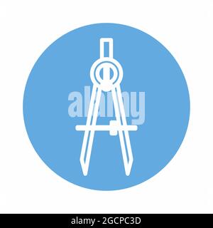 Icon Vector of Measuring Term - Blue Monochrome Style - simple illustration. Editable stroke. Design template vector.outline style design.Vector graph Stock Vector