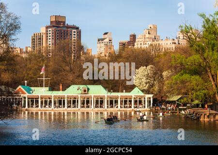 The Loeb Boathose, Central Park New York City, NY, USA. Stock Photo