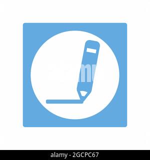 Icon Vector of Pen - White Moon Style - simple illustration. Editable stroke. Design template vector.outline style design.Vector graphic illustration Stock Vector