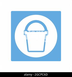 Icon Vector of Ink Bucket - White Moon Style - simple illustration. Editable stroke. Design template vector.outline style design.Vector graphic illust Stock Vector