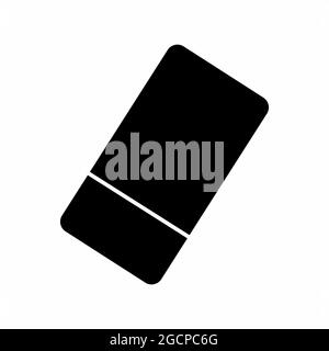 Icon Vector of Eraser - Black Style - simple illustration. Editable stroke. Design template vector.outline style design.Vector graphic illustration Stock Vector