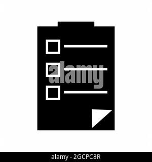 Icon Vector of Clipboard - Black Style - simple illustration. Editable stroke. Design template vector.outline style design.Vector graphic illustration Stock Vector