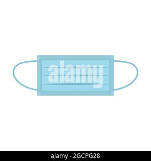Blue medical face mask icon vector isolate on white background for graphic design, logo, web site, social media, mobile app, ui illustration Stock Vector
