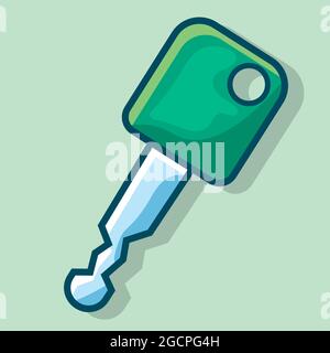 vehicle key isolated cartoon vector illustration in flat style Stock Vector