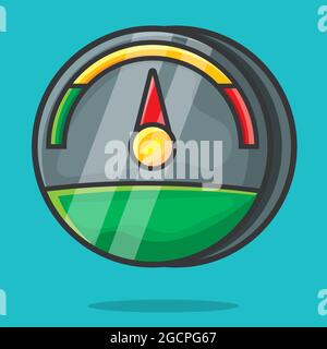 tachometer isolated cartoon vector illustration in flat style Stock Vector