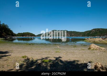 Starvation Bay in Trincomali, North Pender Island, British Columbia, Canada Stock Photo