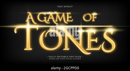 a king of the dragon text effect isolated on black. editable eps cc Stock Vector