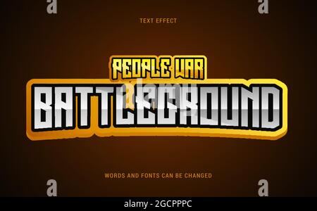 people's battleground text effect 100% editable eps cc Stock Vector