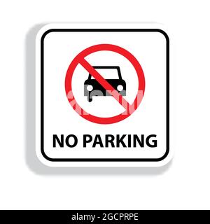 No parking or stopping sign, vector illustration for graphic design, logo, website, social media, mobile app, ui illustration Stock Vector