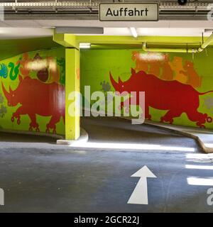 Zoo multi-storey car park, Cologne, Rhineland, North Rhine-Westphalia, Germany Stock Photo