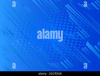 Simple retro comic background with rays and halftone dots, cartoon pop art style wallpaper. Vector illustration, colored template. Stock Vector