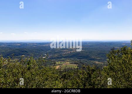 View from Avala hill near Belgrade, Serbia. Stock Photo