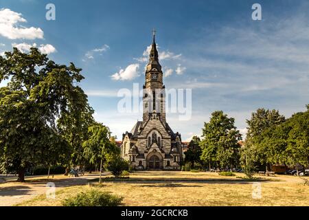 The Michaelis church at the city of Leipzig. The Michaelis Kirche Leipzig was build from 1901 until 1904 and its an evangelical church building in the Stock Photo