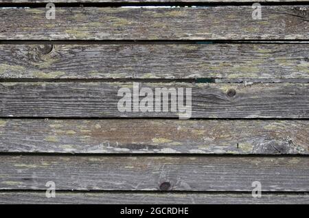 Old grey wooden planks horizontal background Stock Photo