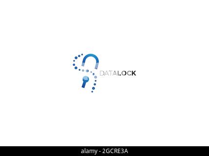 data lock logo design Stock Vector