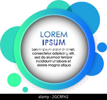 Circle blue gradient abstract banner template illustration Stock Vector