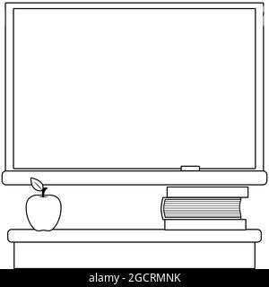 teacher apple coloring page