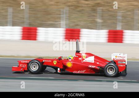 Felipe Massa (BRA) Ferrari F2012. Formula One Testing, Barcelona, Spain. 1st March 2012. Stock Photo