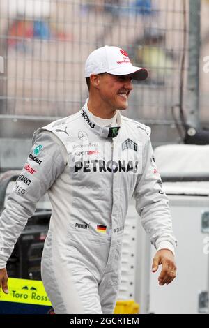 Michael Schumacher (GER) Mercedes AMG F1. German Grand Prix, Friday 20th July 2012. Hockenheim, Germany. Stock Photo