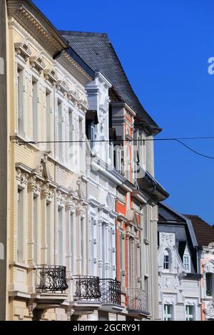 Monchengladbach city in Germany. Street view with residential architecture. Stock Photo
