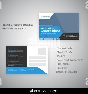 Creative Corporate Industrial Eddm Postcard Template For Promoting Business Services Stock Vector