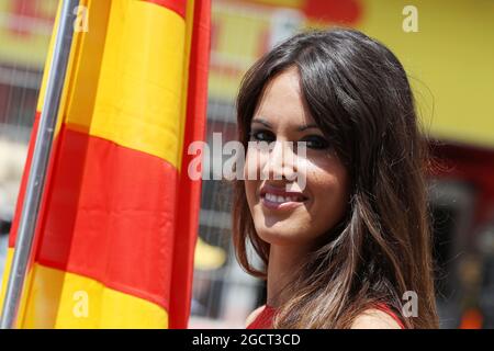 Grid girl. Spanish Grand Prix, Sunday 12th May 2013. Barcelona, Spain. Stock Photo