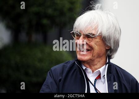 Bernie Ecclestone (GBR) CEO Formula One Group (FOM). German Grand Prix, Friday 5th July 2013. Nurburgring, Germany. Stock Photo