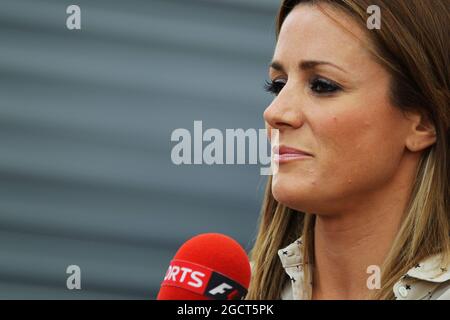 Natalie Pinkham (GBR) Sky Sports Presenter. German Grand Prix, Friday 5th July 2013. Nurburgring, Germany. Stock Photo