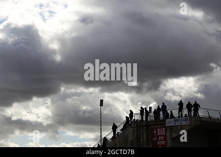 Fans. Formula One Testing, Day Two, Wednesday 29th January 2014. Jerez, Spain. Stock Photo