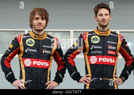 L to R): Charles Pic (FRA) Lotus F1 Team Third Driver and L to R): Charles Pic (FRA) Lotus F1 Team Third Driver and