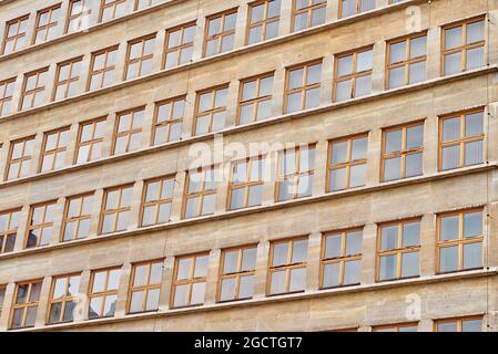 Facade of office building. Windows pattern on the residential building. Modern architecture style Stock Photo