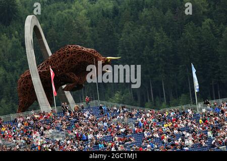 The Red Bull Ring monument. Austrian Grand Prix, Saturday 21st June 2014. Spielberg, Austria. Stock Photo