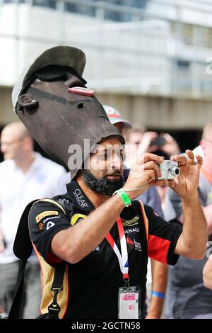 Fans. British Grand Prix, Thursday 3rd July 2014. Silverstone, England. Stock Photo