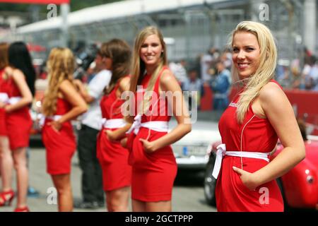Grid girls. German Grand Prix, Sunday 20th July 2014. Hockenheim, Germany. Stock Photo