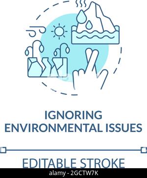 Environmental issue blue concept icon Stock Vector
