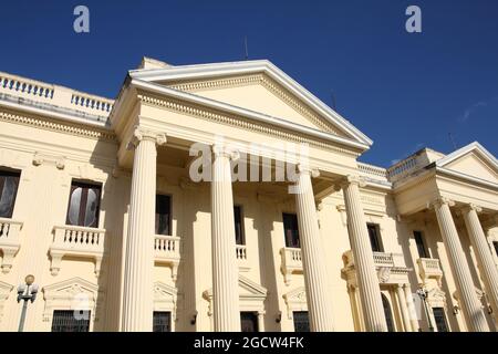 Santa Clara city in Cuba. Jose Marti library. Stock Photo