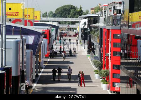 The paddock. Spanish Grand Prix, Thursday 7th May 2015. Barcelona, Spain. Stock Photo