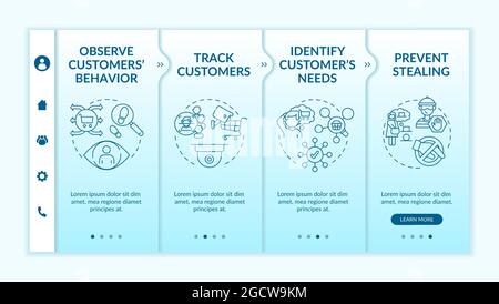 Surveillance system in retail onboarding vector template Stock Vector