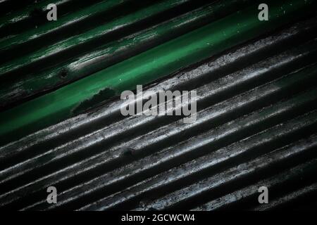 Grungy metal texture. Black grungy corrugated metal background. Industrial background. Stock Photo