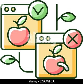Harvest quality vision RGB color icon Stock Vector