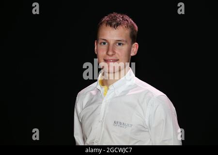 Kevin Joerg (SUI) Renault Sport Academy Driver. Renault Sport Formula One Team RS16 Launch, Renault Technocentre, Paris, France. Wednesday 3rd February 2016. Stock Photo