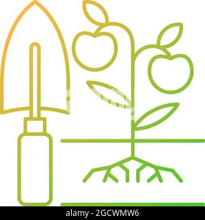 Cultivation gradient linear vector icon Stock Vector