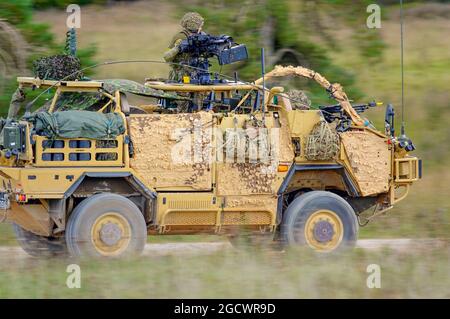 British Army Supacat Jackal Rapid Assault, Fire Support And 