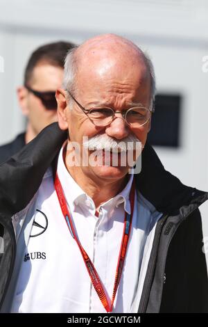 Dr. Dieter Zetsche (GER) Daimler AG CEO. Spanish Grand Prix, Sunday 17th May 2016. Barcelona, Spain. Stock Photo