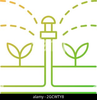 Irrigation device gradient linear vector icon Stock Vector