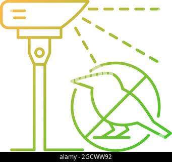 Laser scarecrows gradient linear vector icon Stock Vector