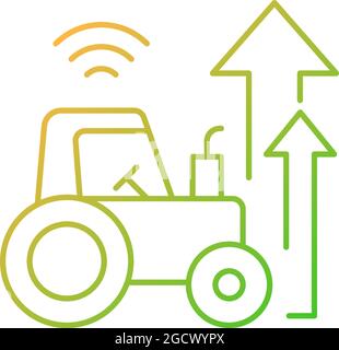 Agricultural modernization gradient linear vector icon Stock Vector