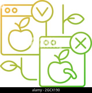 Harvest quality vision gradient linear vector icon Stock Vector